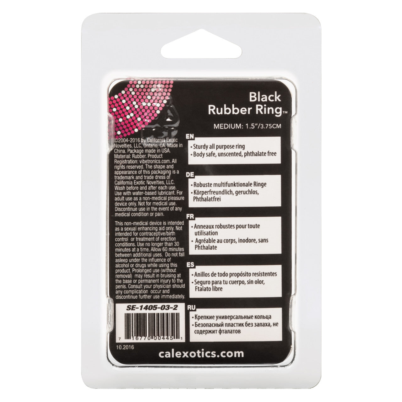 California Exotics Stretchy Mens Rubber Cock Ring Black - Stretchy Cock Rings