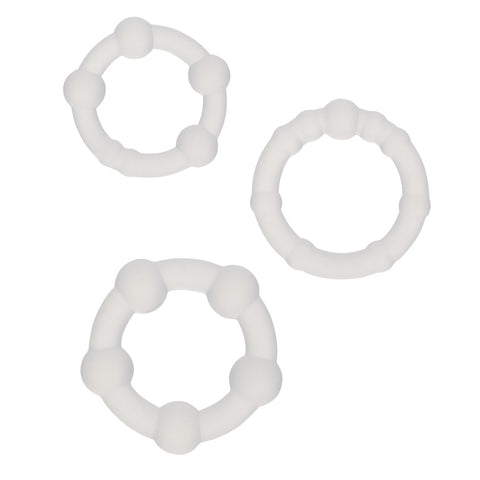 Alpha Liquid Silicone Beaded Cock Rings - Cock Ring Sets