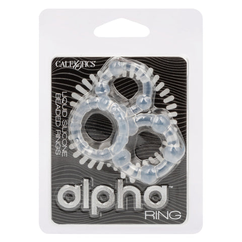Alpha Liquid Silicone Beaded Cock Rings - Cock Ring Sets