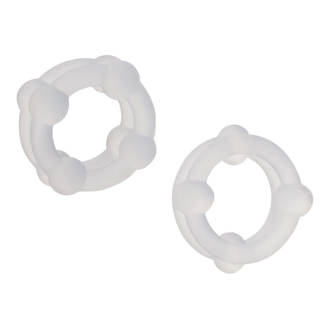 Alpha Liquid Silicone Double Stacker Cock Ring - Cock Ring Sets