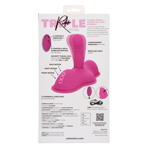 Triple Rider Remote Control Ecstasy Rumbler Sex Machine - Sex Machines