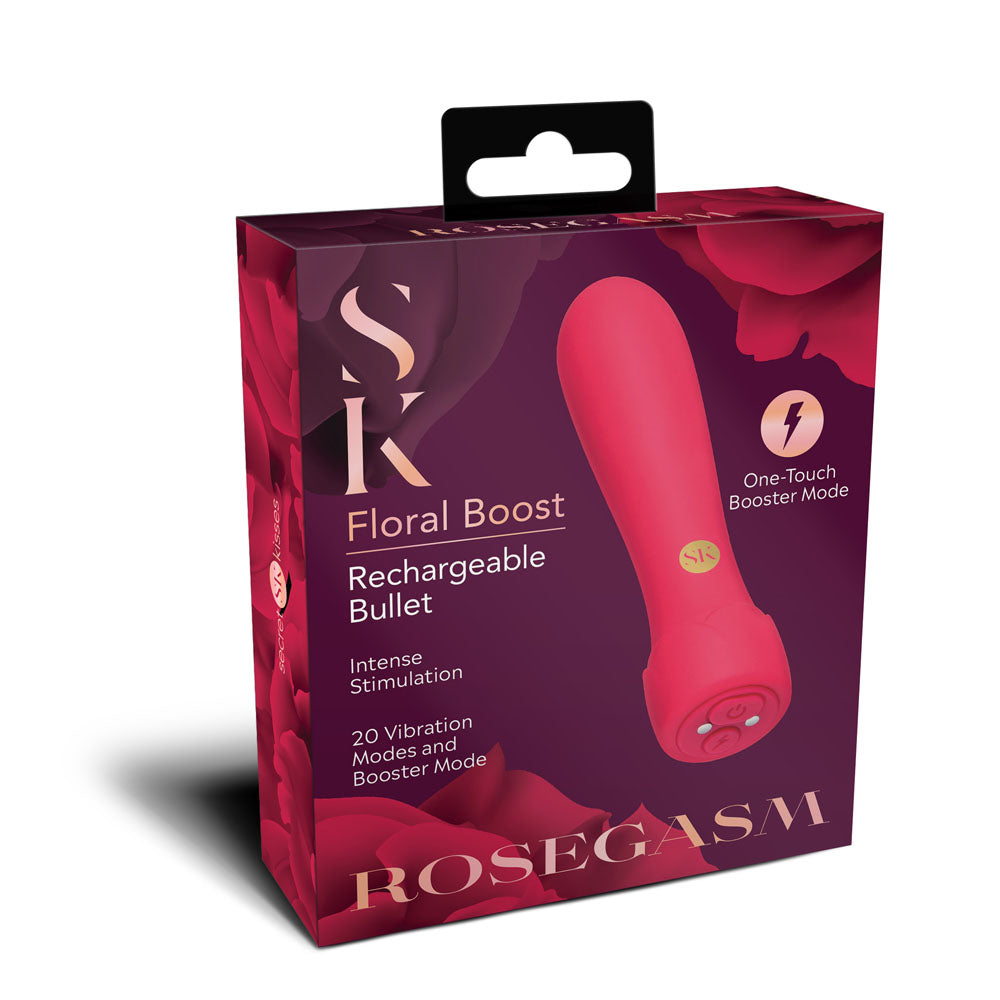 Xgen Secret Kisses ROSEGASM Floral Boost Bullet Vibrator - Bullet Vibrators