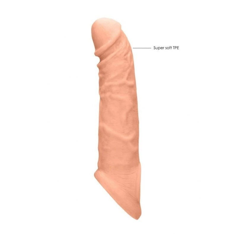 REALROCK 8'' Realistic Penis Extender with Ring - Penis Sleeves and Extenders