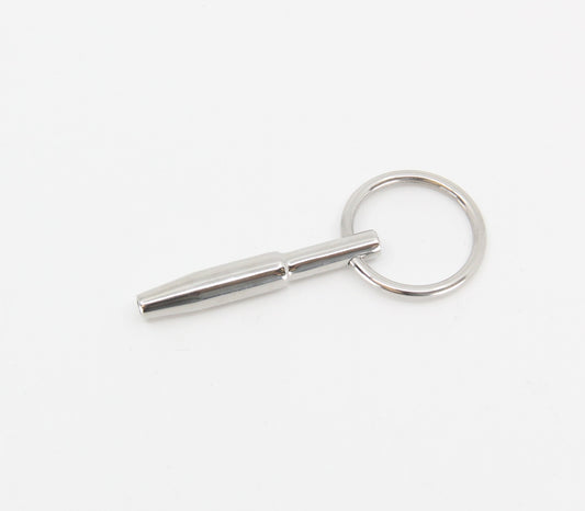 Love In Leather Cum Thru Penis Plug With Ring