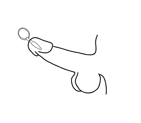 Cum Thru Penis Plug With Ring by Love In Leather - Urethral Sounds