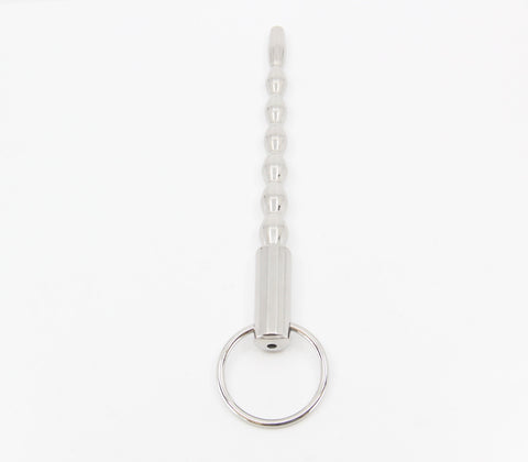 Stepped Ripple Penis Plug With Ring by Love In Leather - Urethral Sounds