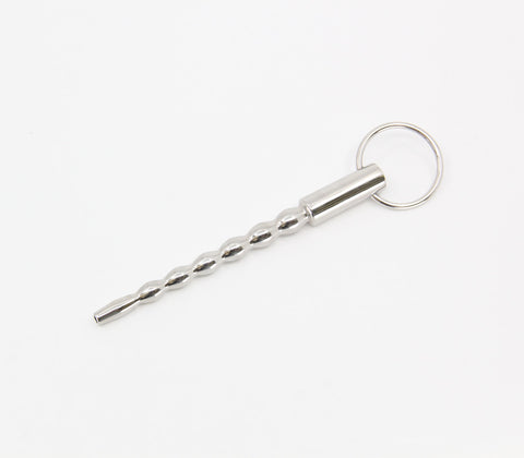 Stepped Ripple Penis Plug With Ring by Love In Leather - Urethral Sounds