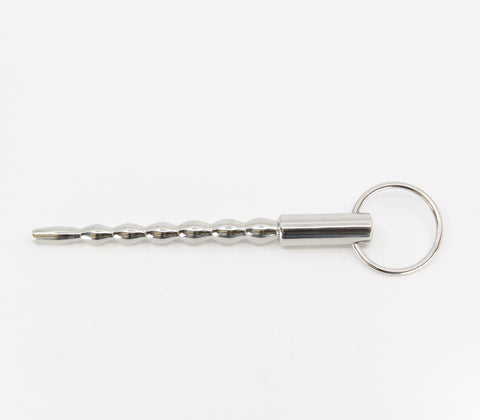 Stepped Ripple Penis Plug With Ring by Love In Leather - Urethral Sounds