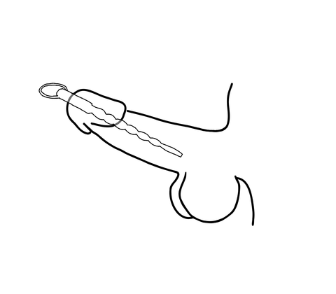 Stepped Ripple Penis Plug With Ring by Love In Leather - Urethral Sounds
