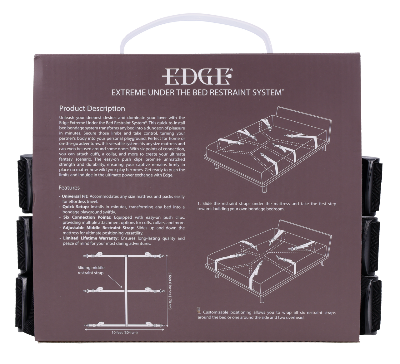 Sportsheets EDGE Extreme Under the Bed Restraint System - Cuffs And Restraints