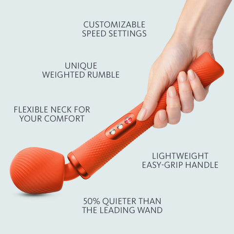 VIM Nightblue USB-C Rechargeable Rumbling Massage Wand - Body Wands