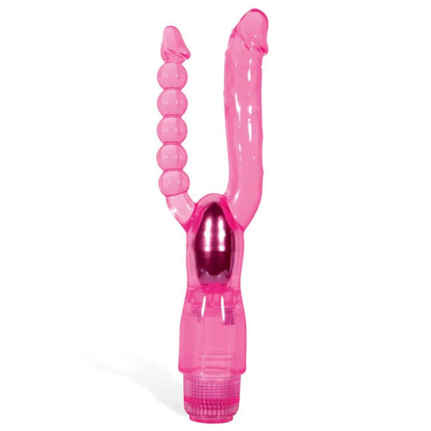 Dual Pleasure Vibe 4.75'' Vibrator with Anal - Anal Beads and Balls