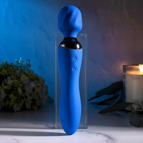 BLUE BELLE Dual Pleasure Body Wand Massager by Evolved - Personal Massagers