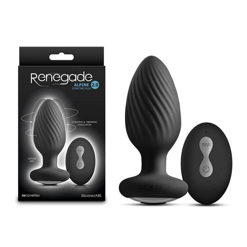 Renegade Alpine 2.0 - Rechargeable Gyrating Anal Plug for Unforgettable Experiences - Anal Vibrators