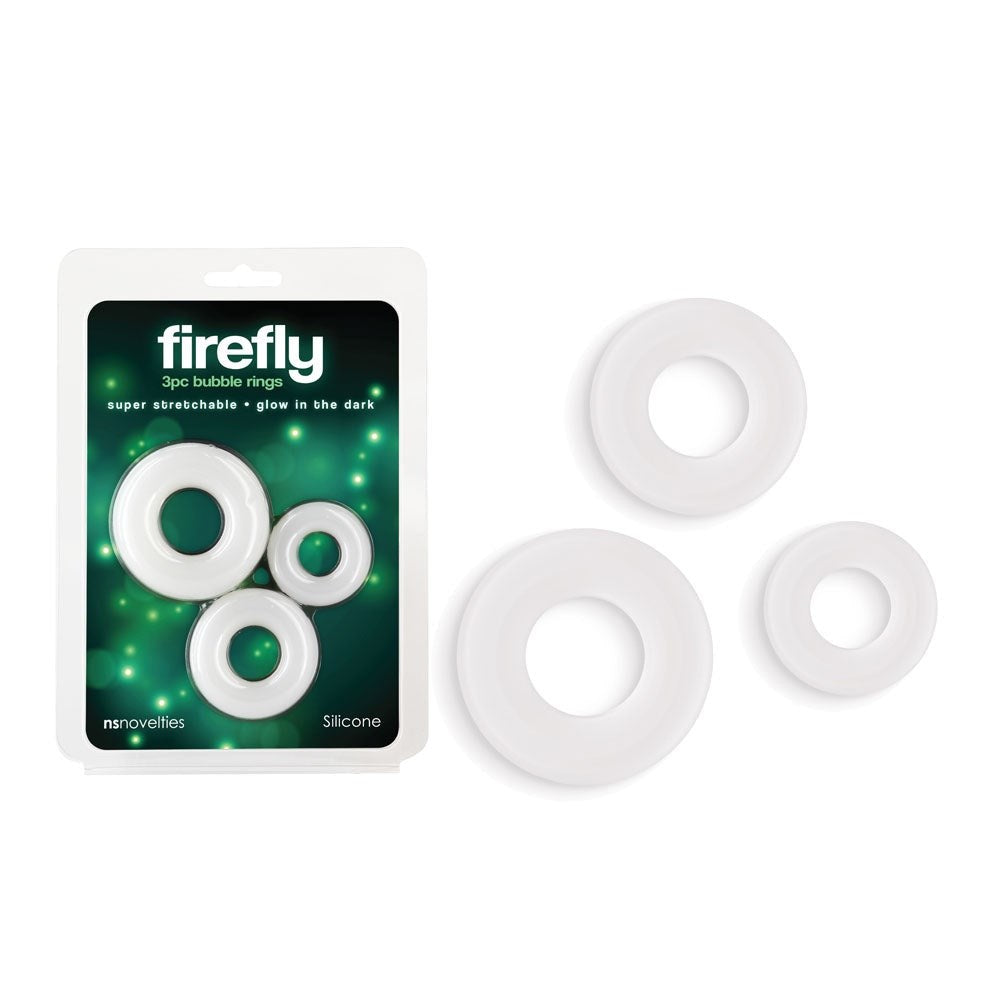 Firefly 3pc Bubble Mens Cock Rings Set - Cock Rings