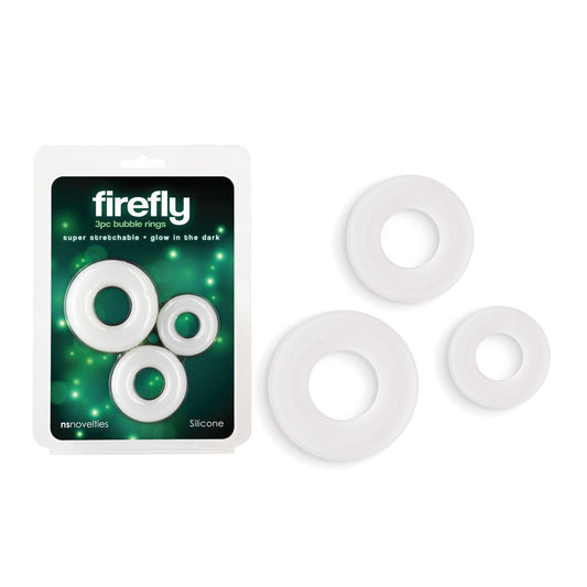 Firefly 3 Piece Bubble Mens Cock Rings Set - Cock Rings