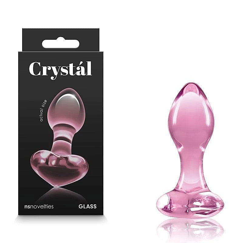 Crystal Heart Glass Butt Plug by NS Novelties - Butt Plugs