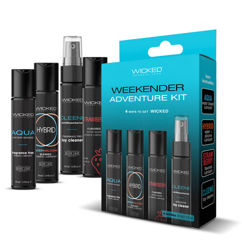 Wicked WEEKENDER ADVENTURE KIT Mixed Lubricants & Cleaner - Water Based Lubes