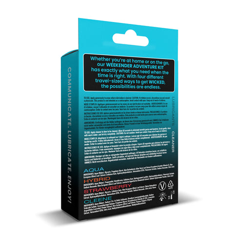Wicked WEEKENDER ADVENTURE KIT Mixed Lubricants & Cleaner - Water Based Lubes