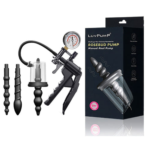 LuvPump Rosebud Pump Manual Anal Pump by Shots Toys - Penis Pumps And Stretchers