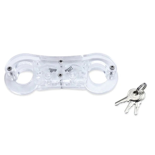 Acrylic Glass BDSM Finger Cuff Ratchet Clasp