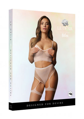 Le Desir 2 Piece Bra Set with Garters by Shots Toys - Bras and Bra Sets