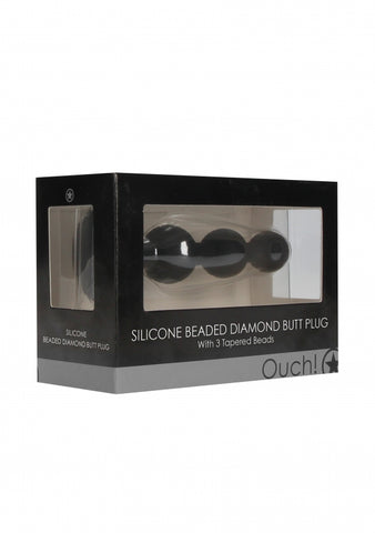 Silicone Butt Plug with Diamond Gem Base by Shots Toys - Butt Plugs