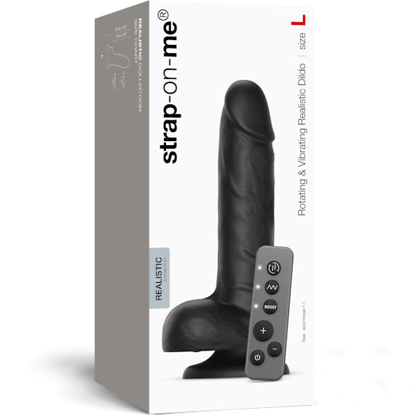 STRAP-ON-ME Rotating and Vibrating Realistic Dildo Large - Vibrating Dildos