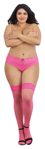 Back Seam Thigh High Fishnet Stockings by Dream Girl - Fishnet and Thigh Highs