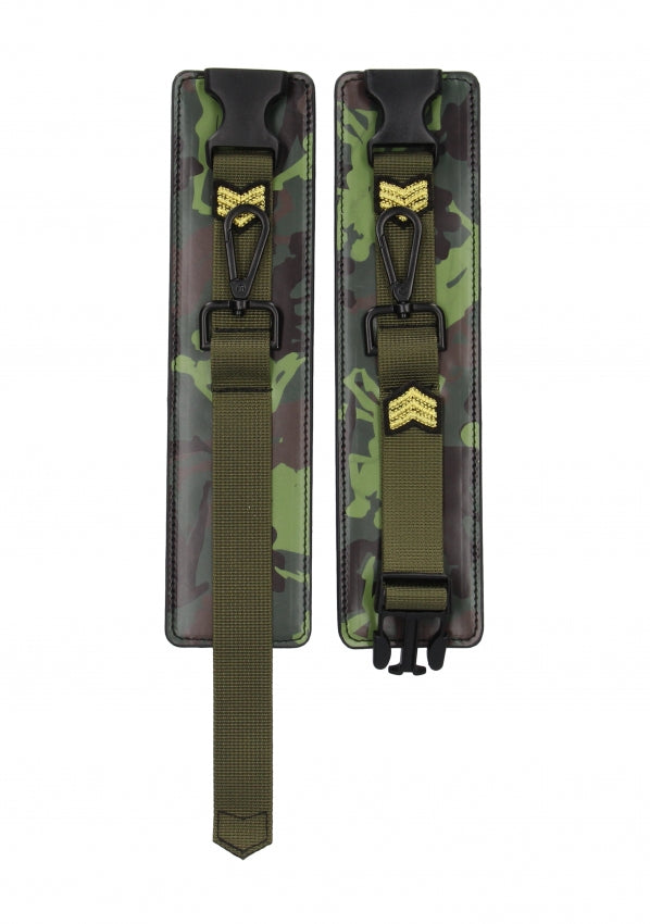 Shots Toys Army Theme BDSM Play Wrist Cuffs - Cuffs And Restraints