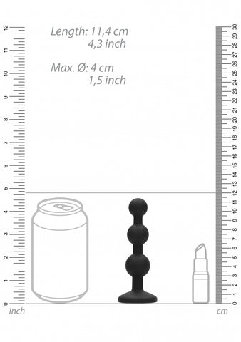 Silicone Butt Plug with Diamond Gem Base by Shots Toys - Butt Plugs