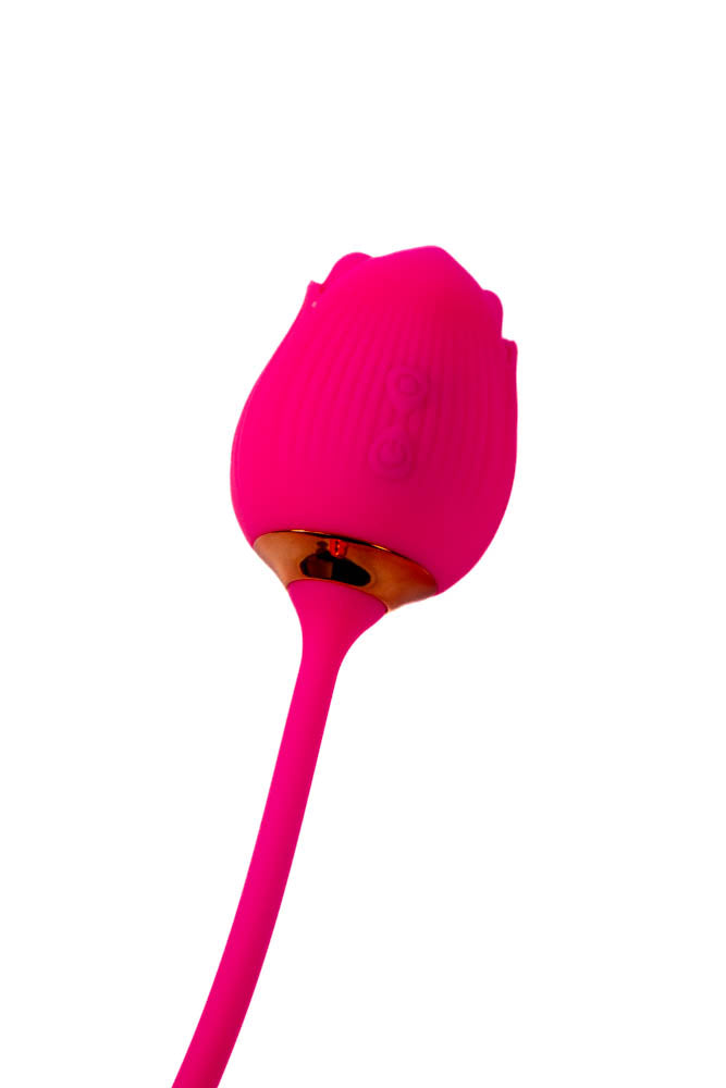 Cousins Group Pink Pussycat Thrusting Rose Vibrator - Clit Ticklers and Pulsators