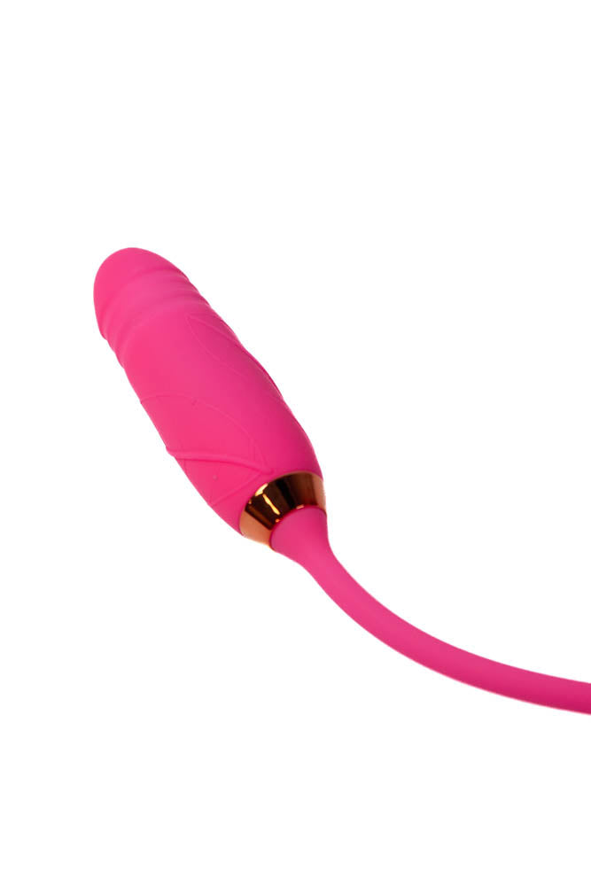 Cousins Group Pink Pussycat Thrusting Rose Vibrator - Clit Ticklers and Pulsators