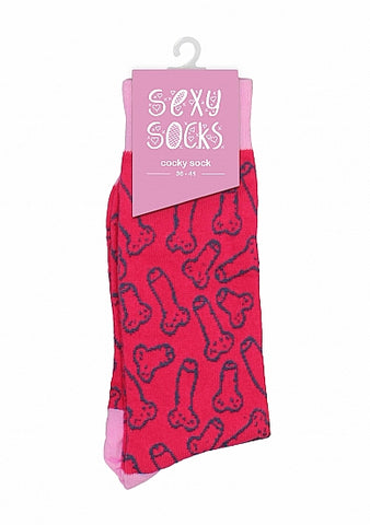 Cocky Print Sexy Socks Party Gift by Shots Toys - Party Gifts and Novelties