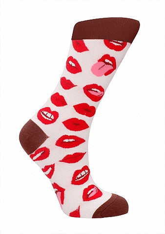 Lip Love Print Sexy Socks Party Gift by Shots Toys - Party Gifts and Novelties
