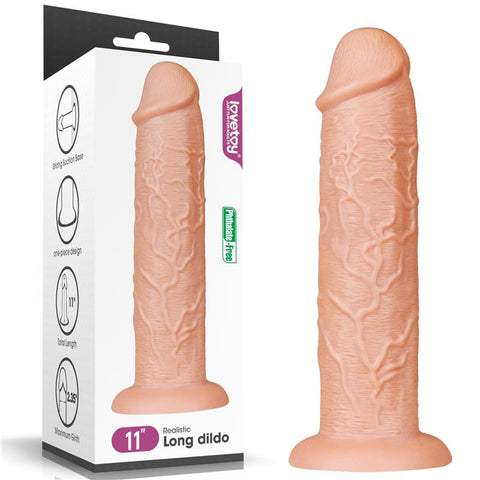 King Size High Quality 11 Inch Realistic Dildo by Lovetoy - Realistic Dildos