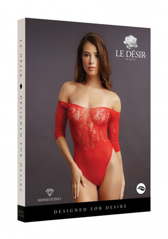 Le Desir Crotchless Rhinestone Sexy Teddy by Shots Toys - Teddies and Bodysuits