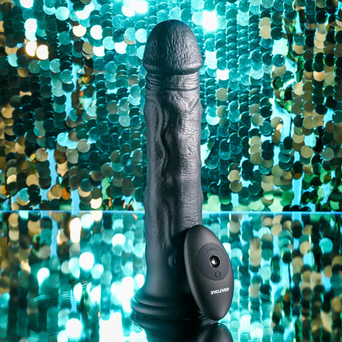 BLACK THUNDER Vibrating Dildo by Evolved - Realistic Dildos