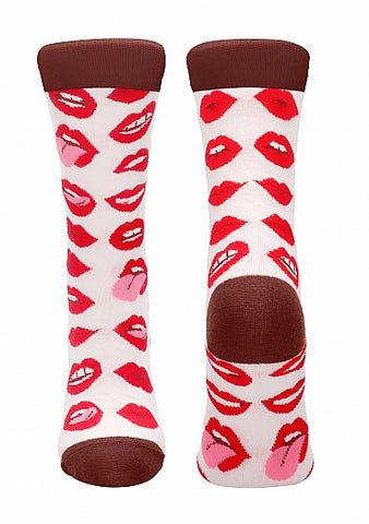Lip Love Print Sexy Socks Party Gift by Shots Toys - Party Gifts and Novelties