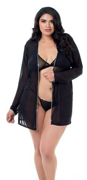 Sexy Robe Bralette & Thong Bra Set by Dream Girl Lingerie - Bras and Bra Sets