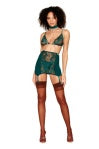 Dream Girl Garter Skirt, Bralette, G-String & Collar