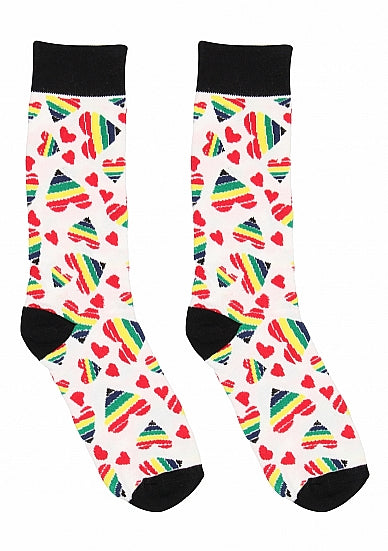 Happy Hearts Novelty Socks Party Gift by Shots Toys - Party Gifts and Novelties