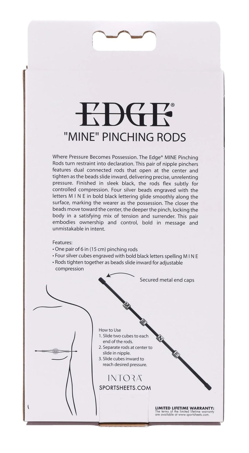 Sportsheets EDGE MINE Pinching Rods Nipple Restraint - Nipple and Clit Clamps