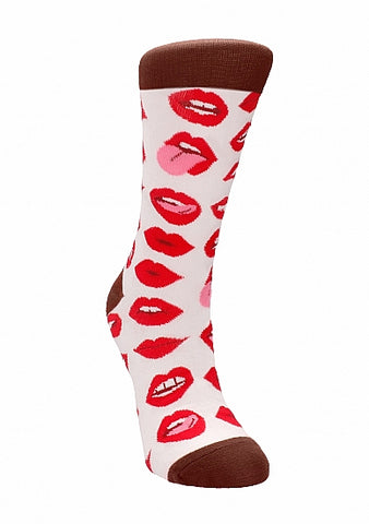Lip Love Print Sexy Socks Party Gift by Shots Toys - Party Gifts and Novelties