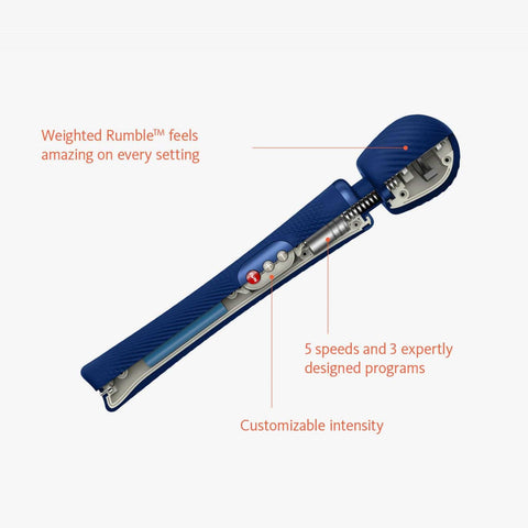 VIM Nightblue USB-C Rechargeable Rumbling Massage Wand - Body Wands