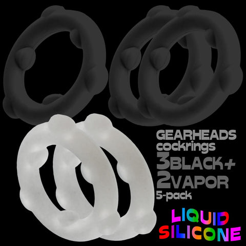 Gearheads Spinner Cock Rings by Oxballs - Cock Ring Sets