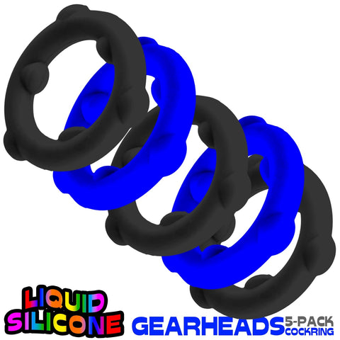 Gearheads Spinner Cock Rings by Oxballs - Cock Ring Sets