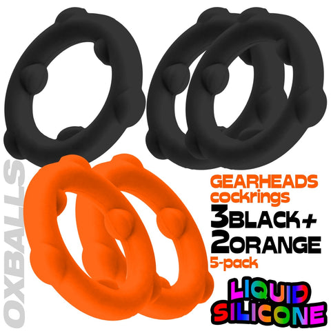 Gearheads Spinner Cock Rings by Oxballs - Cock Ring Sets