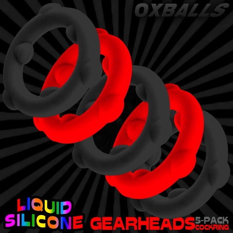 Gearheads Spinner Cock Rings by Oxballs - Cock Ring Sets