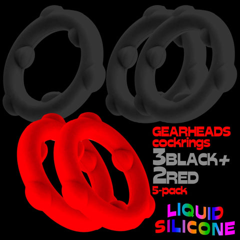 Gearheads Spinner Cock Rings by Oxballs - Cock Ring Sets